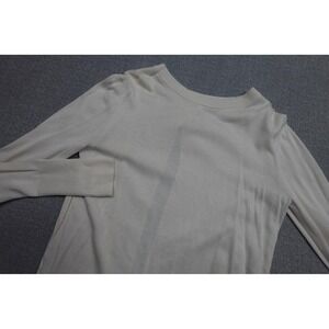 Lululemon Sweater Womens 6 White Open Back Lightweight Tight Knit Pullover Soft